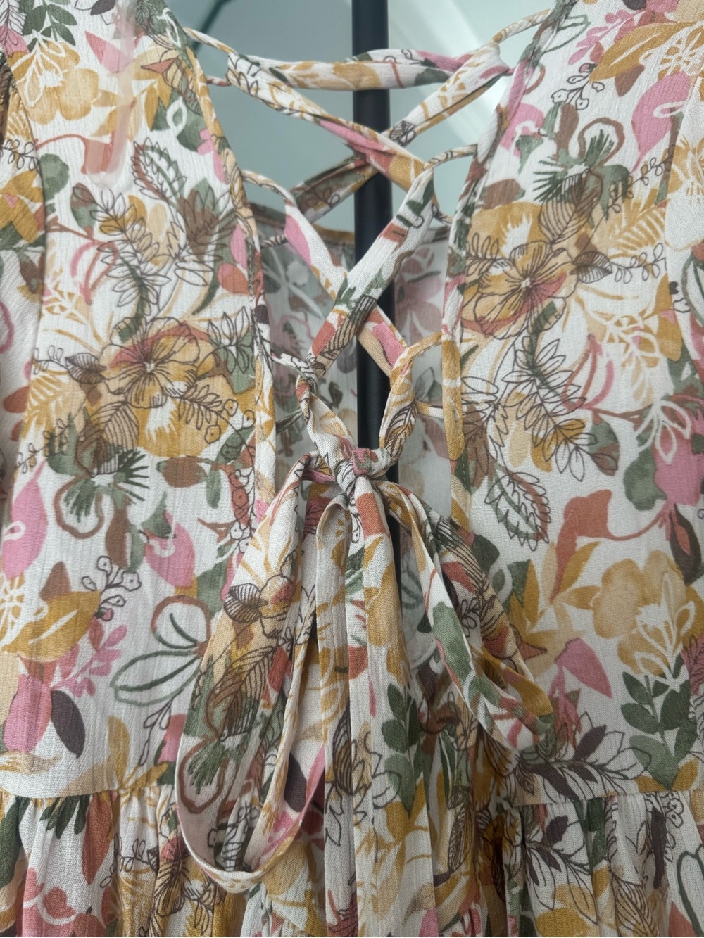 Sugar fox a California Company Floral Midi Dress in Pink, Mustard & Green US M - Picture 8 of 15
